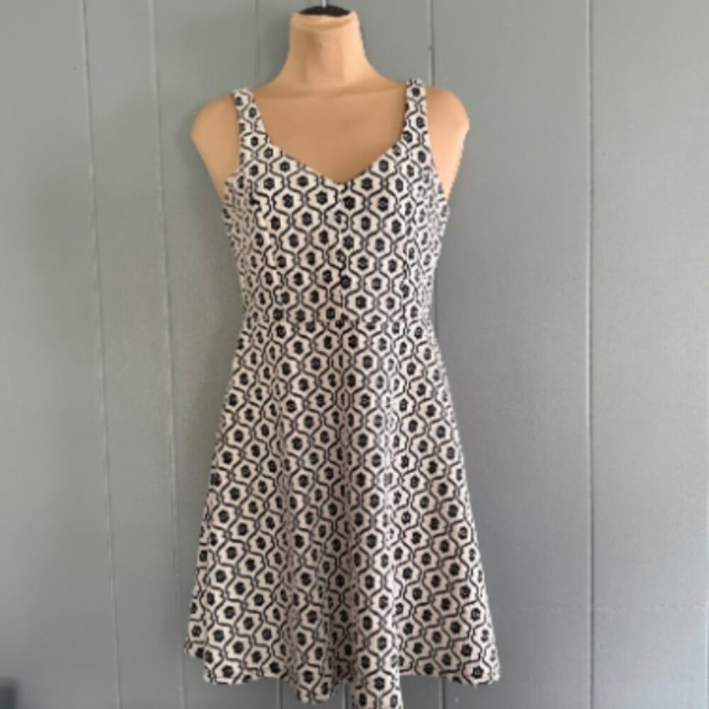 Altard State Fit & Flare Dress Geometric Print Sleeveless Casual Dress S